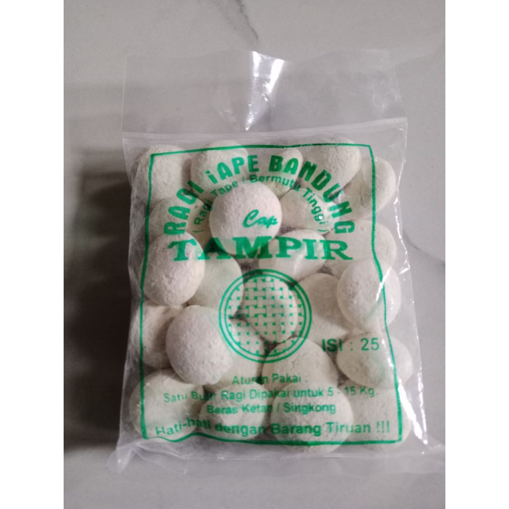 Ragi Tape Bandung Cap Tampir Isi 25 Butir