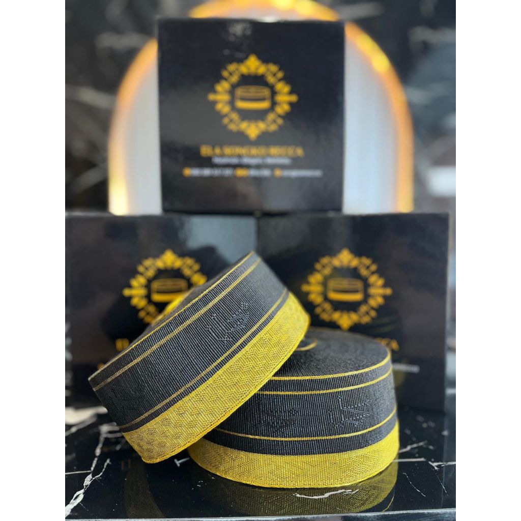 Songkok recca kualitas premium (recca hitam & T.kuning)