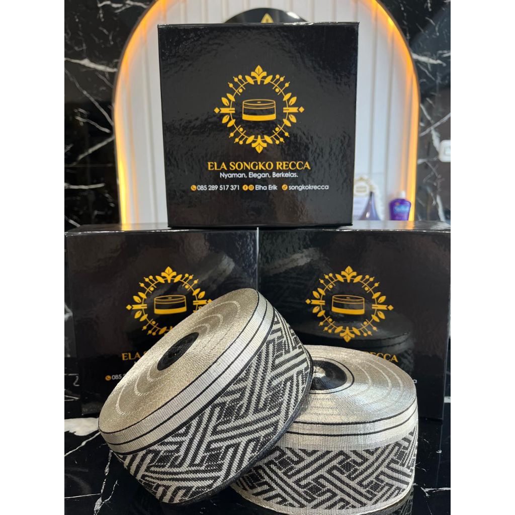 Songkok recca kualitas premium (bermotif)