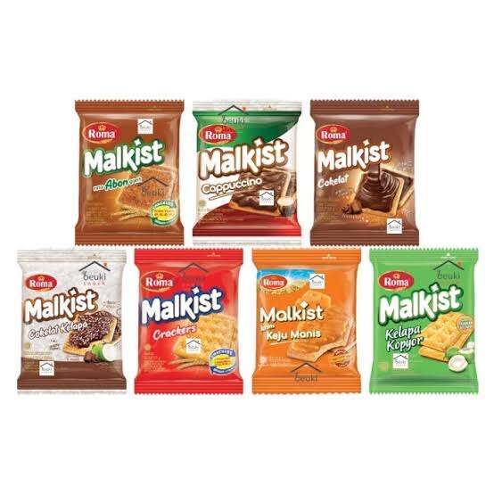 ROMA MALKIST SACHET 18gr BISKUIT RENYAH ENAK SEHAT MAYORA SNACK KILOAN GROSIR TERMURAH MAKANAN RINGA