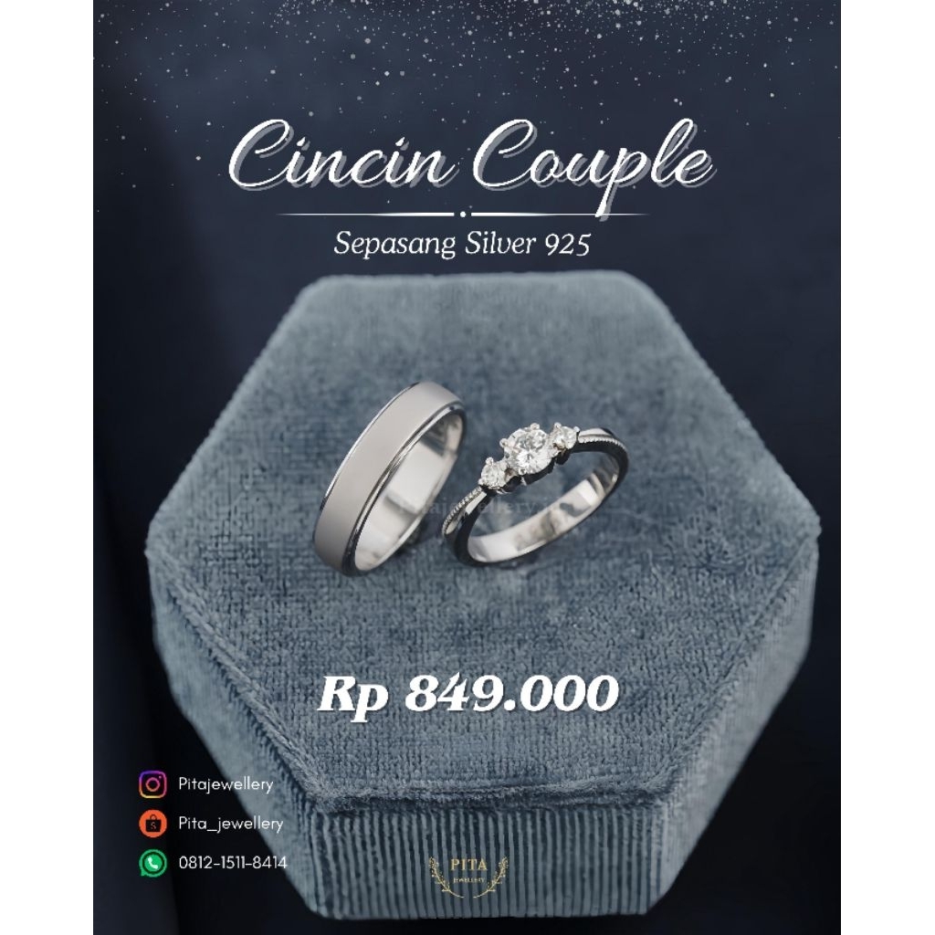 PROMO PAKET CINCIN  COUPLE SILVER/ ENGAGEMENT RING