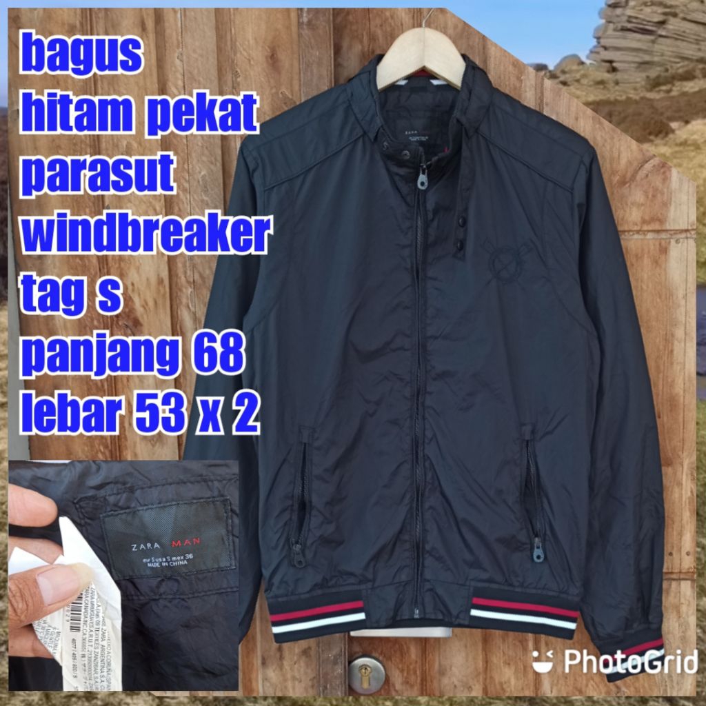 jaket work kerja casual windbreaker motor racing zara man