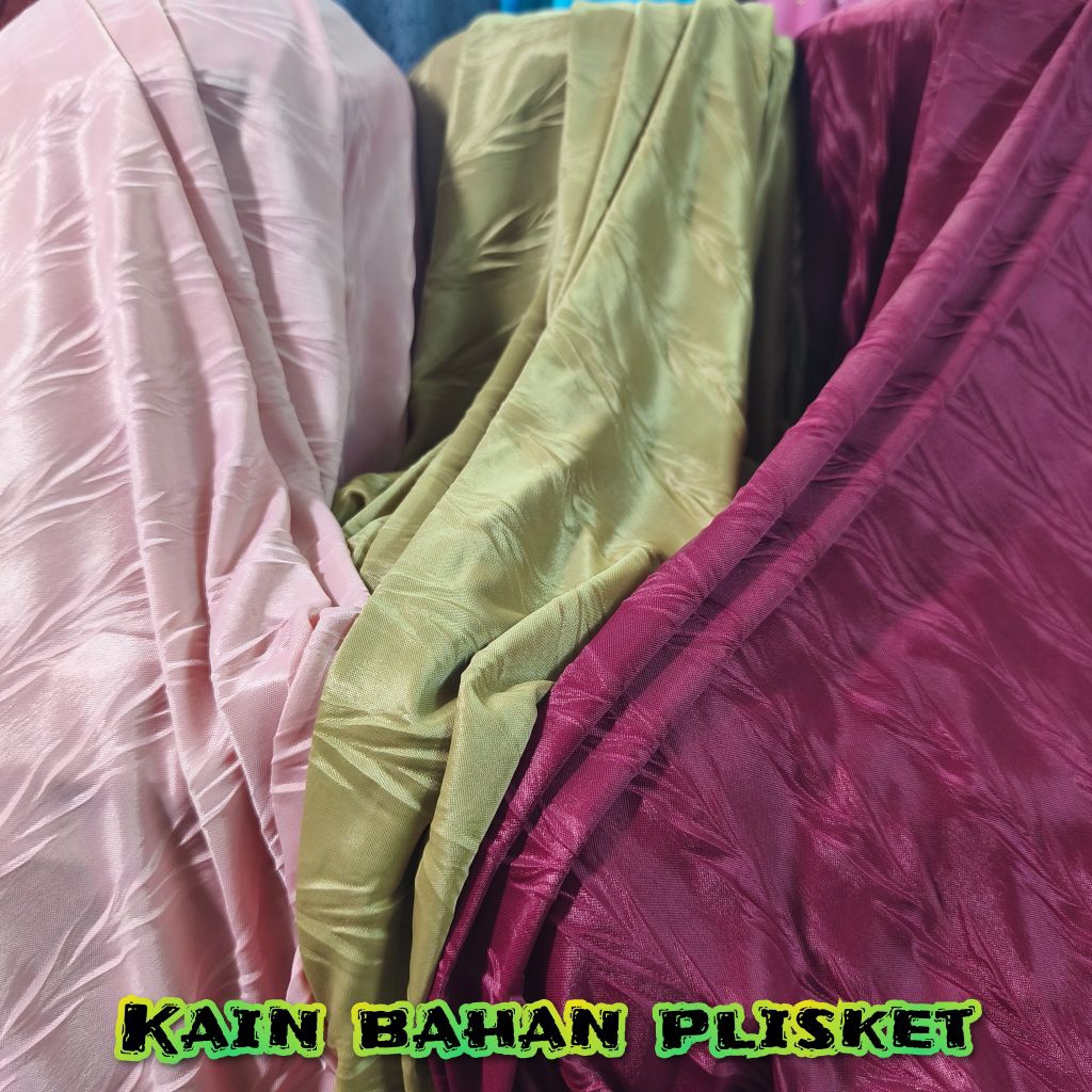 Kain/Kain Bahan Plisket/Bahan Kain Plisket Premium [harga ½ meter]