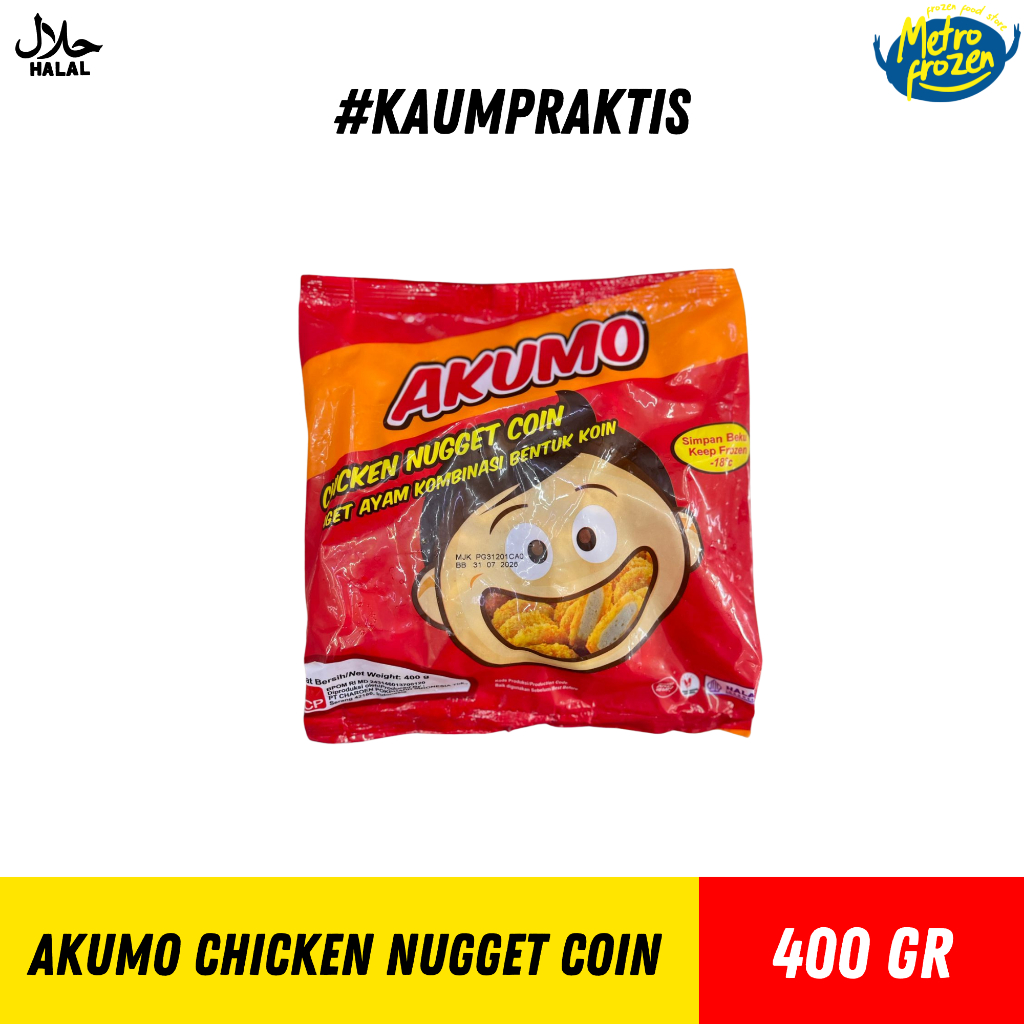 AKUMO Chicken Nugget Coin 400gr //naget ayam koin //chicken nugget coin