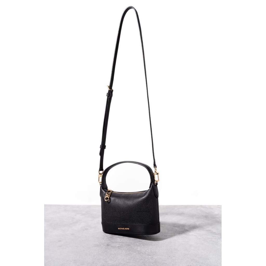 MICHAEL KORS WYTHE SMALL CROSSBODY BAG PEBBLED LEATHER BLACK
