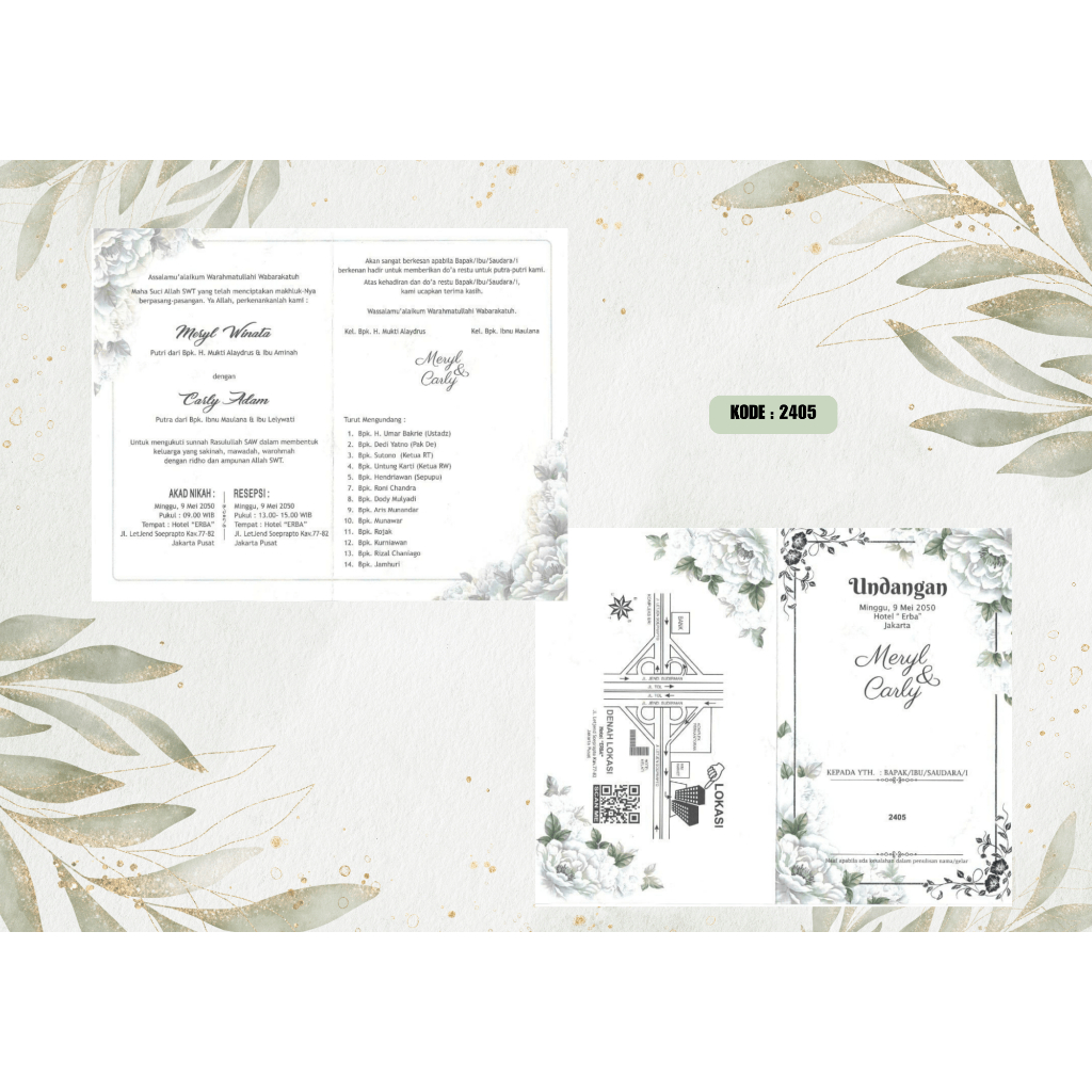 UNDANGAN NIKAH/KHITAN  ERBA 2405