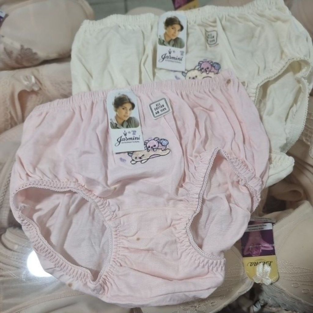 [ZDS] ADA NODA BINTIK 2 PCS CELANA DALAM JASMINE JASMINI KATUN | CD WANITA REMAJA DEWASA BAHAN 100% 