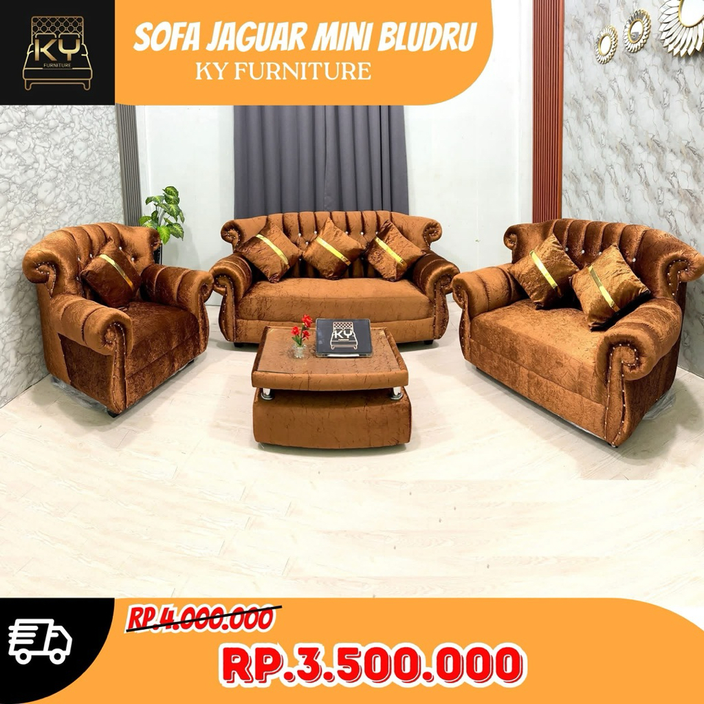Sofa Jaguar Bludru 3:2:1
