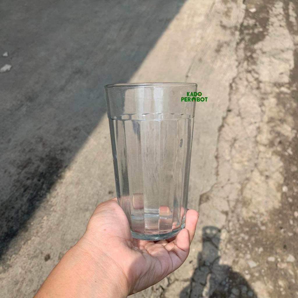 Gelas Kaca Polos Gelombang-Gelas Es Polos Gelombang-Gelas Jus Kaca