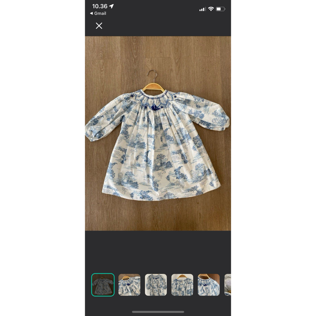 Dear GG + Okaa — Smocked Dress & Grey Shoes