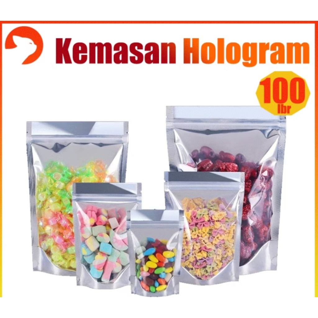 Alumunium Standing Pouch Silver Kemasan Standing Pouch Aluminum Foil Clear