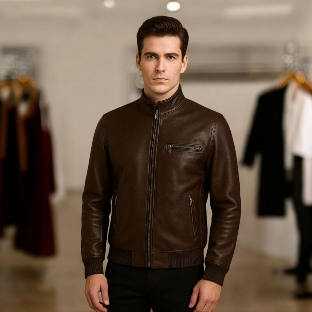 Hot Product Jeket Kulit Anti Air Tebal Nyaman / Jeket Kulit Garut Tahan Angin Casual / Jaket Motor