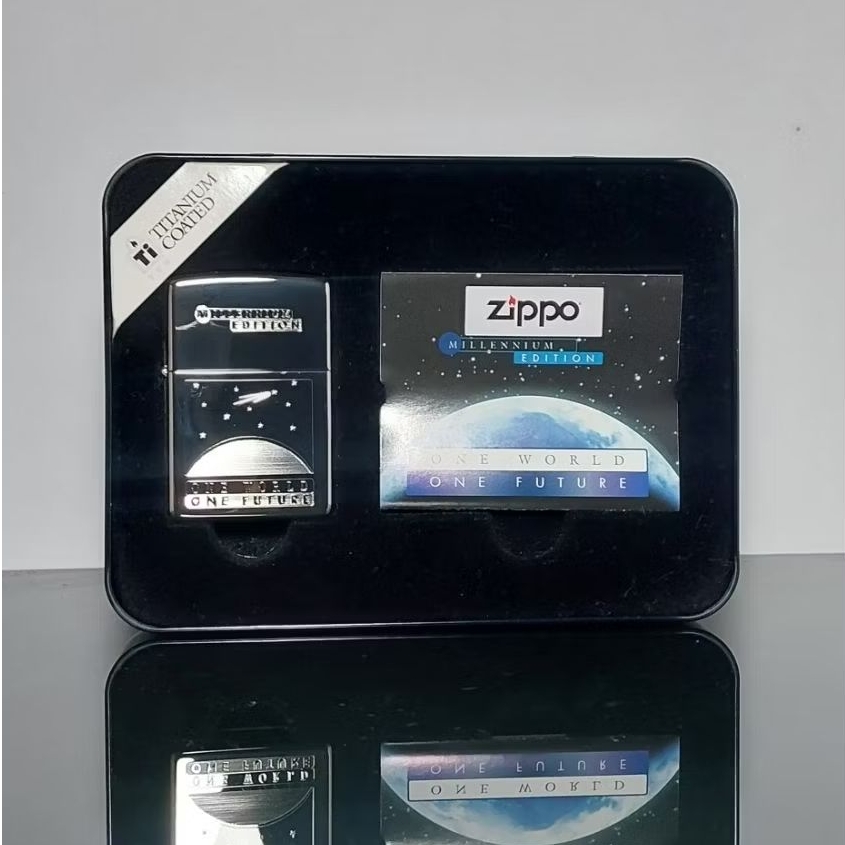 ZIPPO COLLECTIBLE OF THE YEAR  ( COTY ) MILLENIUM EDITION TITANIUM COATING LIMITED 100.000 WORLDWIDE