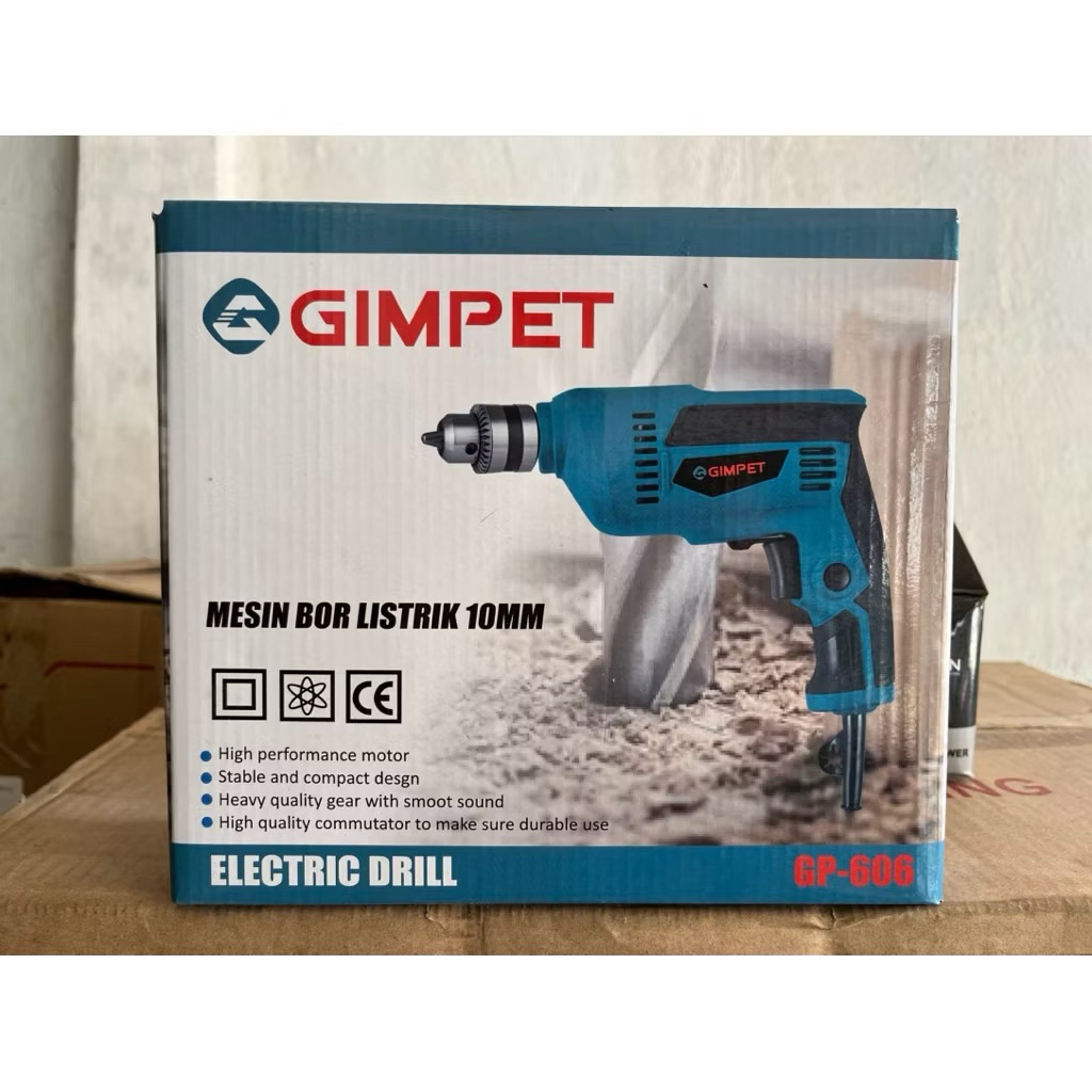 GIMPET MESIN BOR LISTRIK 10mm ELECTRIC DRILL, MESIN BOR LISTRIK TANGAN, cocok untuk bor kayu dan bes