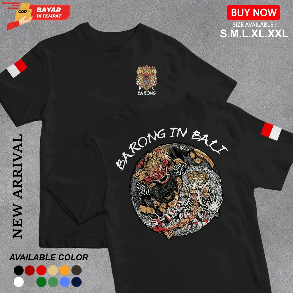 Kaos Distro Motif Gambar BORONG IN BALI  Kaos Pria Lengan Pendek Atasan Distro Murah Keren Bahan Cot
