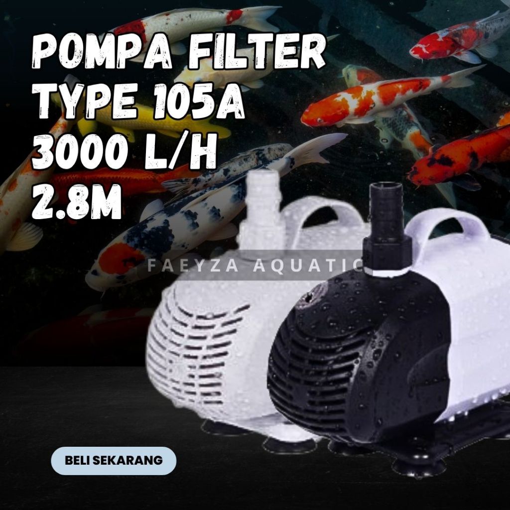 Pompa Celup Aquarium Type 105 A - Pompa Filter Celup 3000 L/H Hemat Listrik