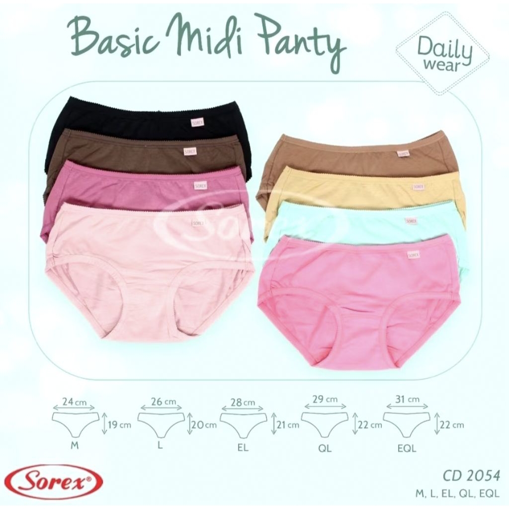 CD Sorex 2054 Wanita Dewasa Katun Isi 3 Pcs