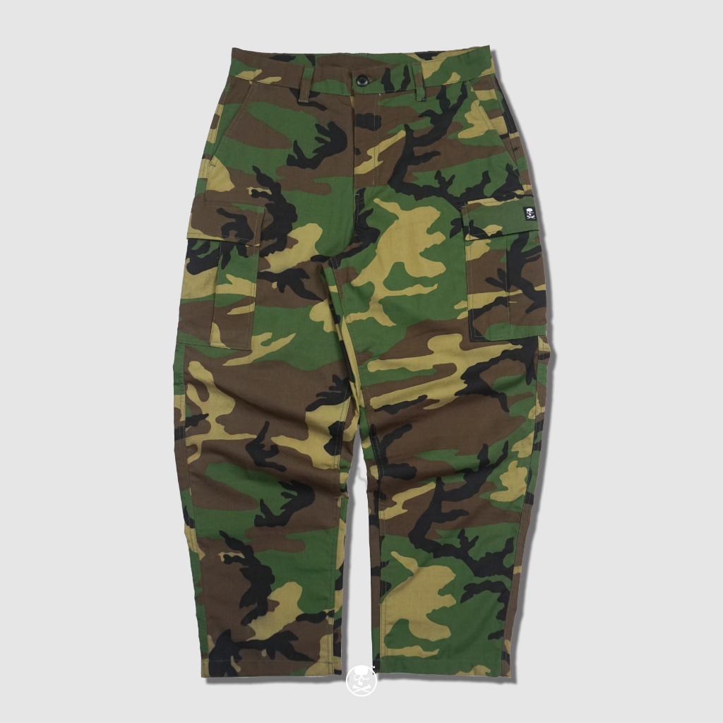 DETERMINED Cargo Longpants US WOODLAND CAMOUFLAGE Celana Panjang Pria