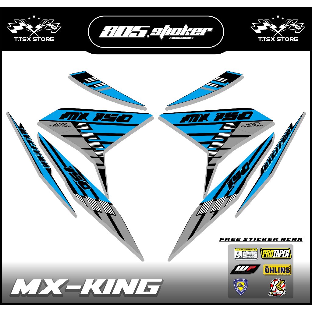 STRIPING STIKER MX KING/STIKER VARIASI MX KING 150/STRIPING MX KING 150 KEREN MOTIF EXCITER