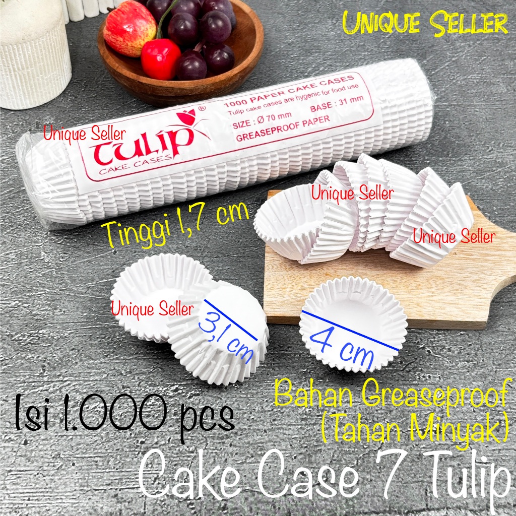 [Isi1000] Cake Case 7” & 7.5” PUTIH POLOS / Kertas Alas Pie Putih 7 & 7,5  / Kertas Cup Cake Putih 7