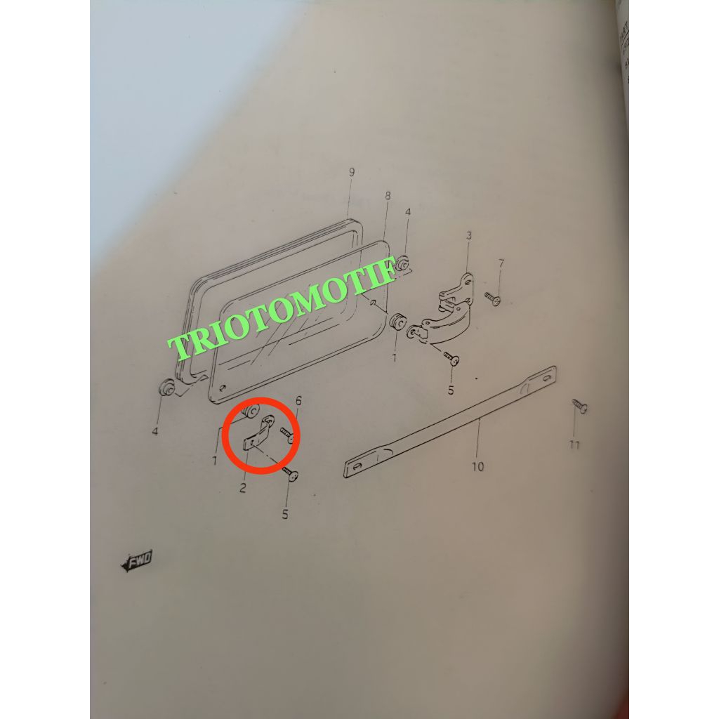 bracket kaca samping belakang suzuki jimny katana