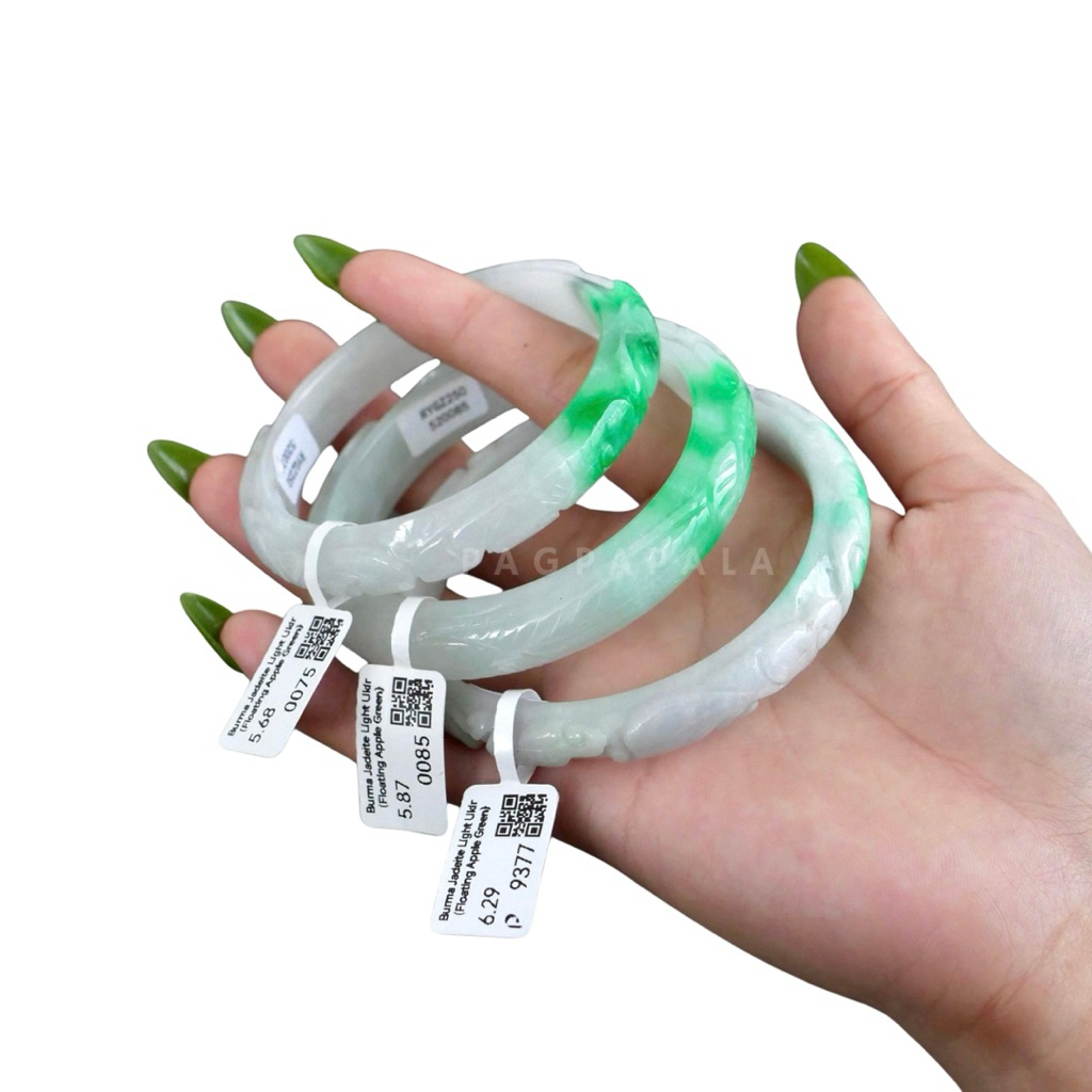 GELANG BANGLE GIOK JADE BERSERTIFIKAT | BURMA, IMPERIAL, MYANMAR, LAVENDER