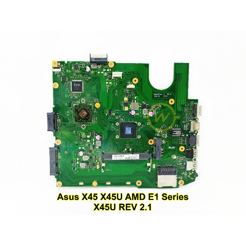 Mainboard Motherboard Mobo Laptop Asus X45 X45U REV 2.1 AMD E1 Series