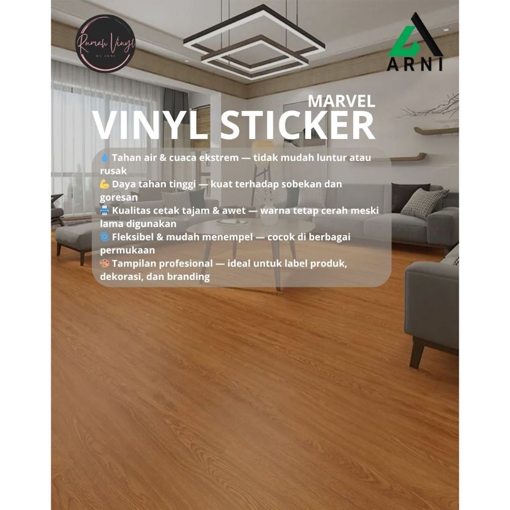Marvel Vinyl Sticker & Easy Floor | Tahan Air, Awet & Tampilan Elegan
