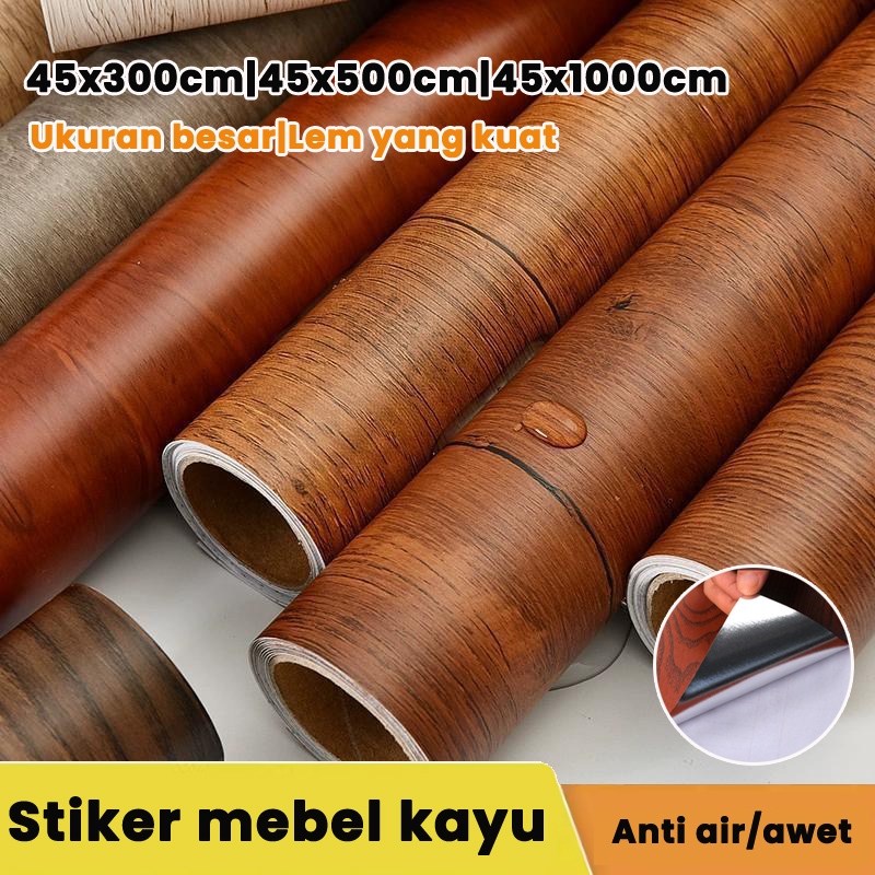 【profesional】stiker motif kayu stiker dinding kayu wallpaper wallpaper lemari kayu wallpaper meja ka