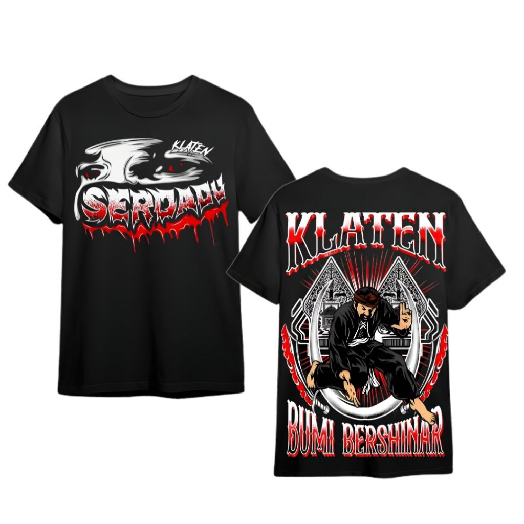 kaos serdadu Klaten bumi bersinar warna hitam - serdadu Klaten bumi bersinar