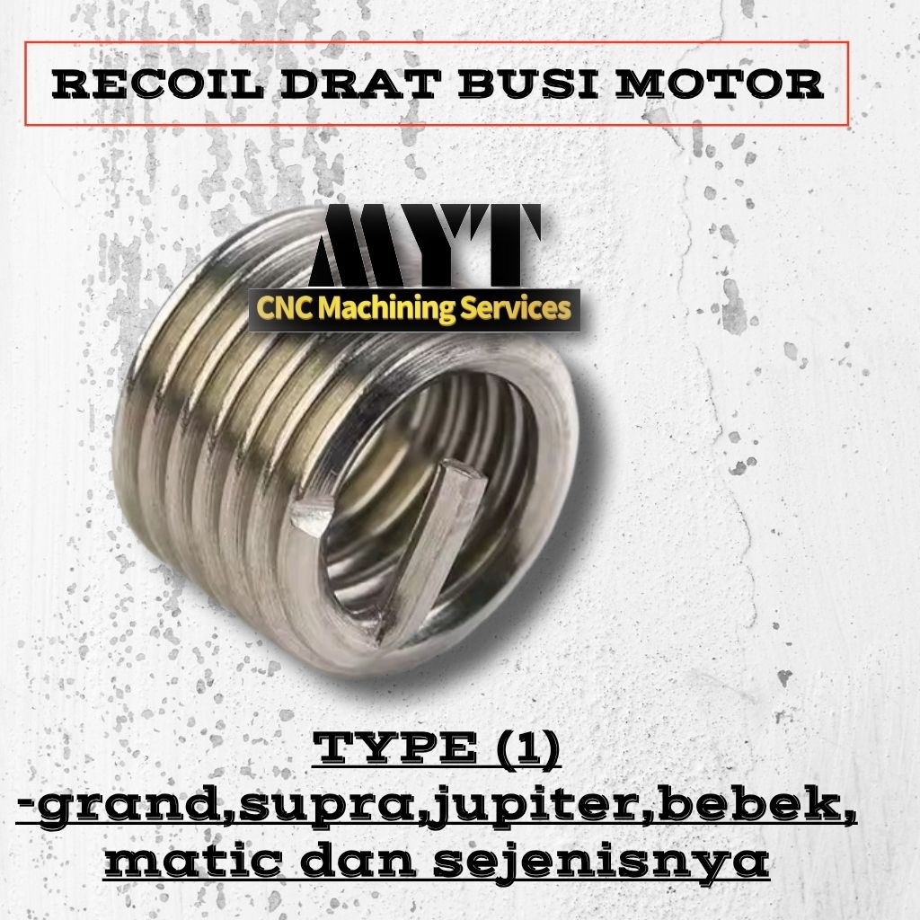 recoil drat busi motor grand supra jupiter bebek n matic per srainles