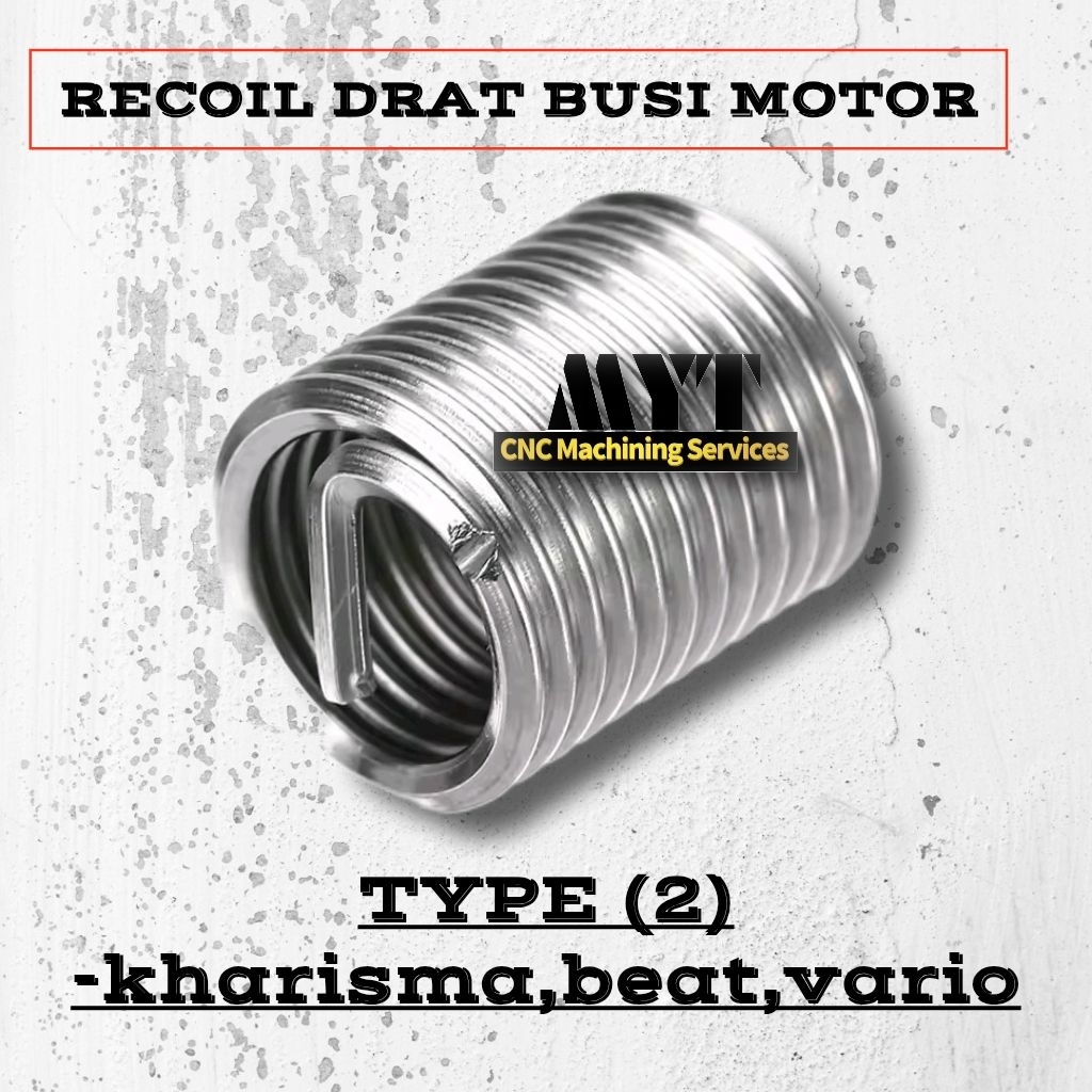 recoil drat busi motor kharisma beat vario material per stainles