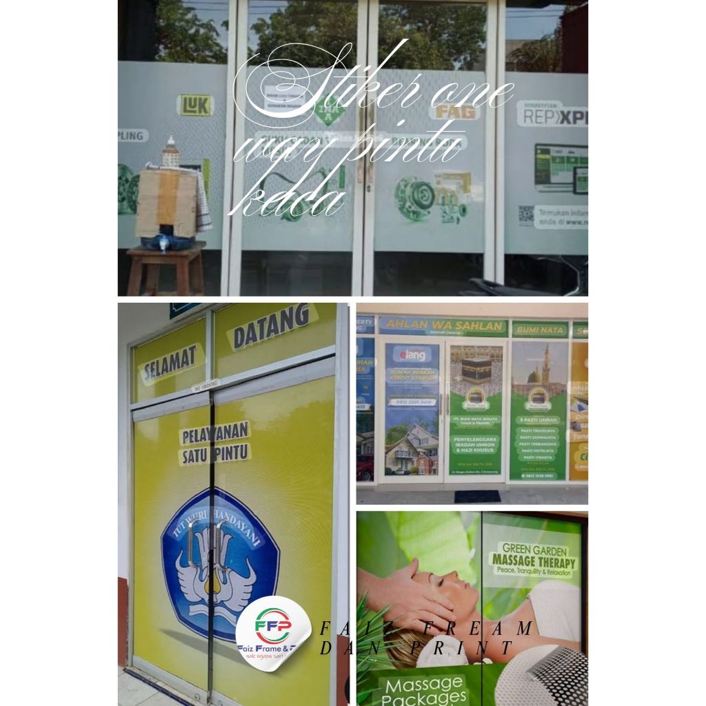 Stiker one way pintu kaca