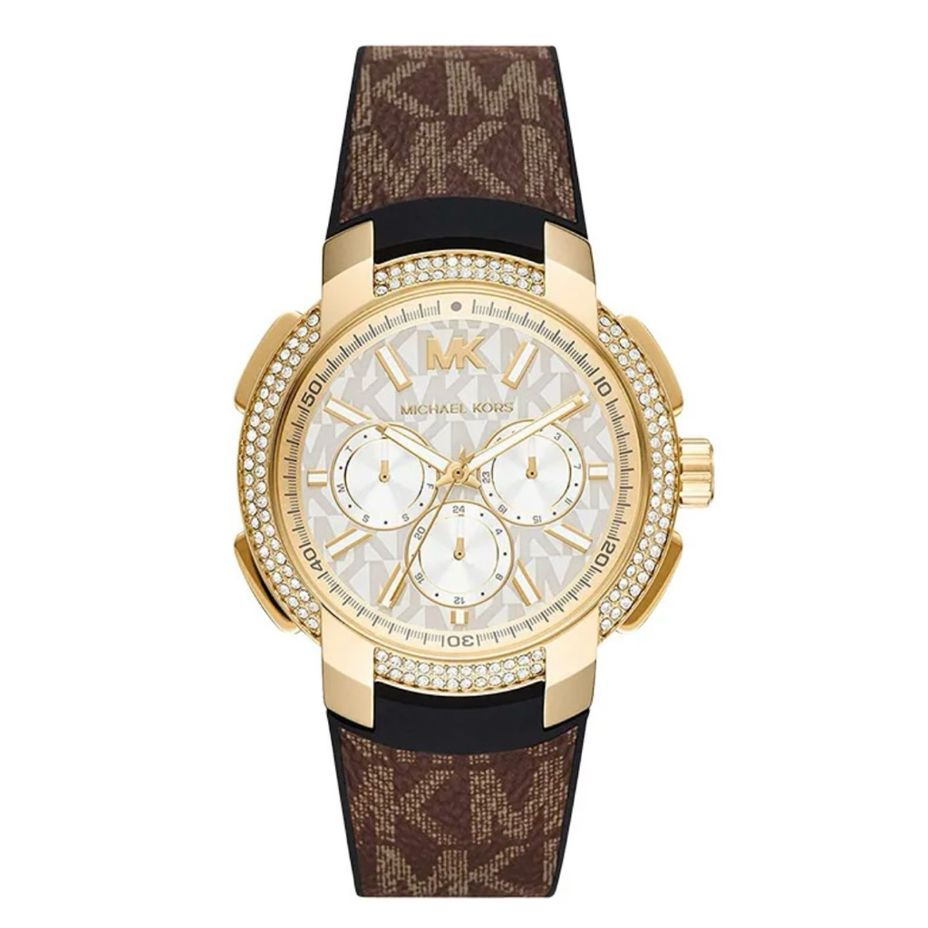 Jam Tangan Wanita Sidney MK6948 Brown PVC Leather Strap