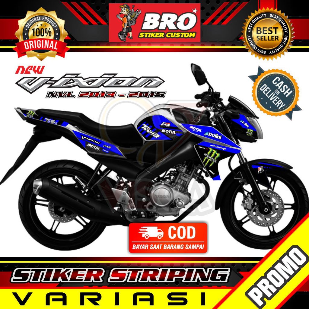 Striping Vixion NVL Motif Tech 3 Series / Stiker Striping Vixion NVL