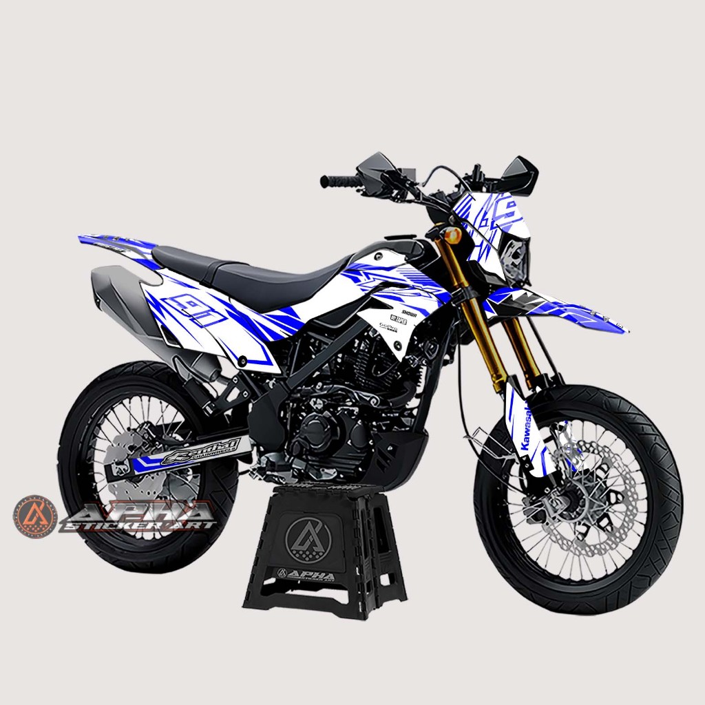DECAL STICKER MOTOR KAWASAKI KLX D-TRACKER BF DESAIN 76