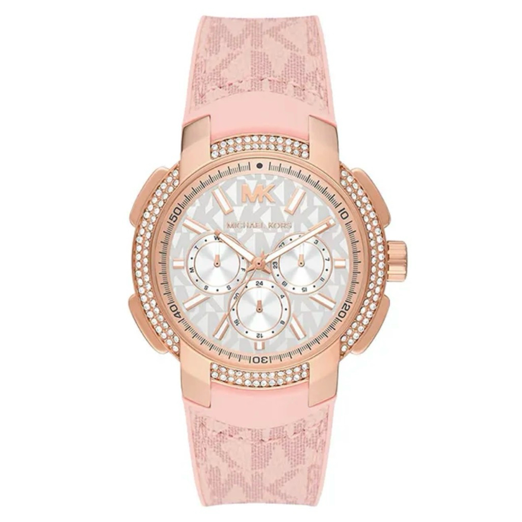 Jam Tangan Wanita Sidney MK7222 Pink PVC Leather Strap