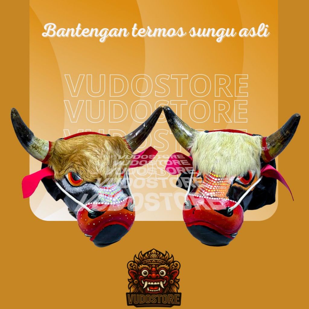 Vudostore bantengan termos sungu asli anak  dan dewasa siap pentas