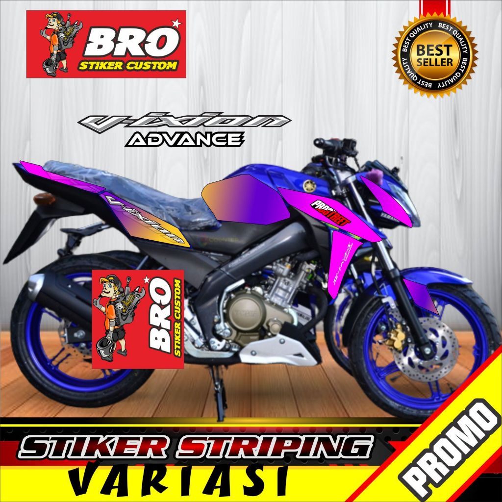 Striping Vixion Advance Motif Bunglon Series / Stiker Striping Vixion Advance