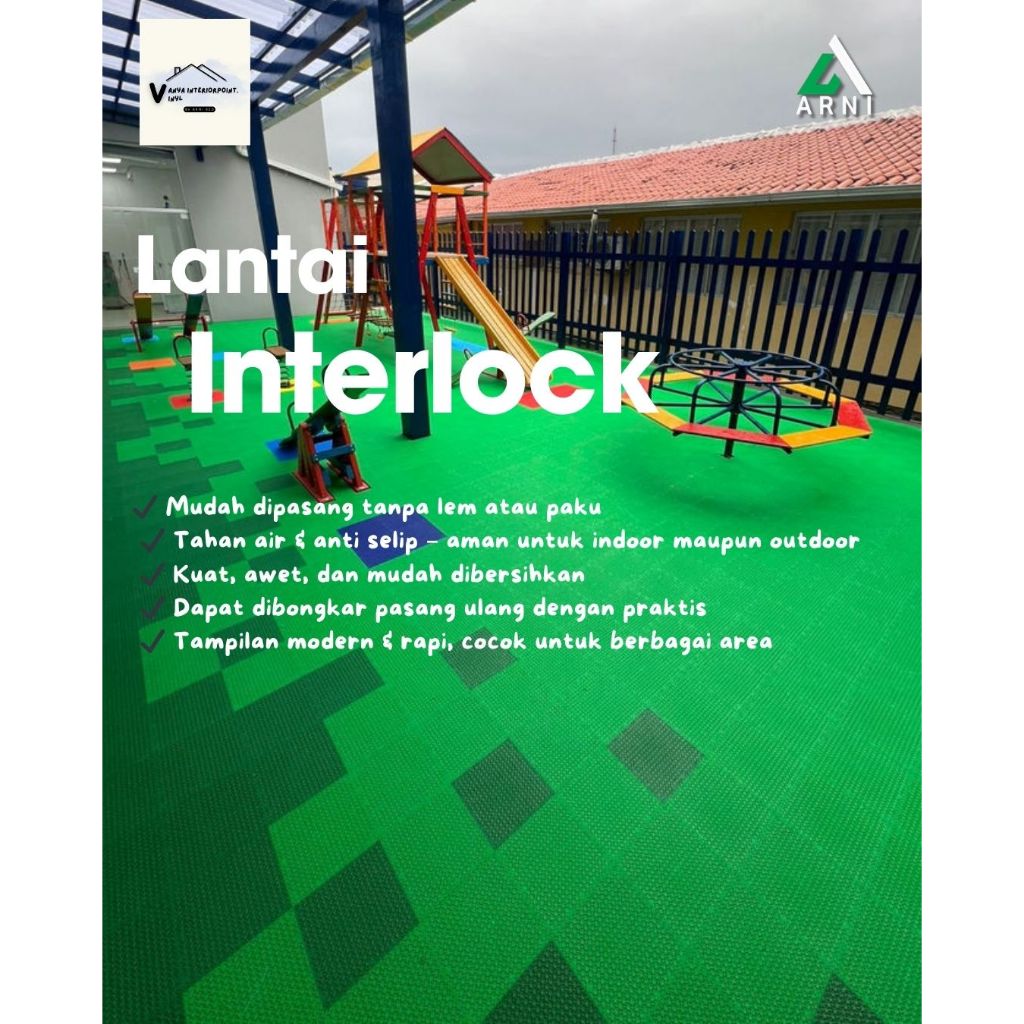 Lantai Interlock Outdoor & Indoor – Aman, Kuat, dan Praktis Dipasang