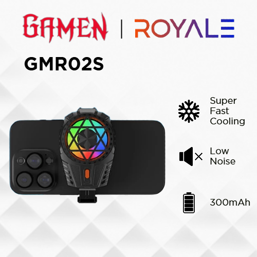 GAMEN GMR02S Fan Cooler HP Tanpa Kabel Rechargable Pendingin HP Gaming Cooling Fan Original Garansi