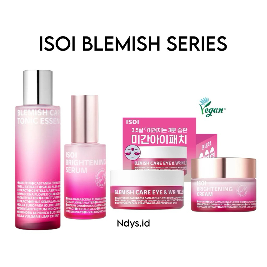 ISOI Bulgarian Rose otto Brightening Serum 35ml /ISOI Brightening Tonic essence 130ml / ISOI Brighte