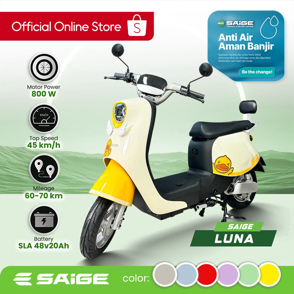 SEPEDA LISTRIK RODA 2 | SAIGE LUNA