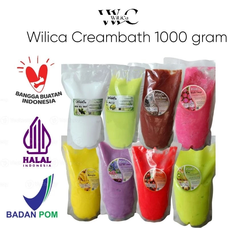 Wilica Creambath 1000gram BPOM, Creambath Buah Pouch
