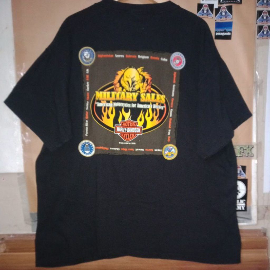 HARLEY DAVIDSON t-shirt built up [ontag anvil] vtg size XL private collection ORIGINAL