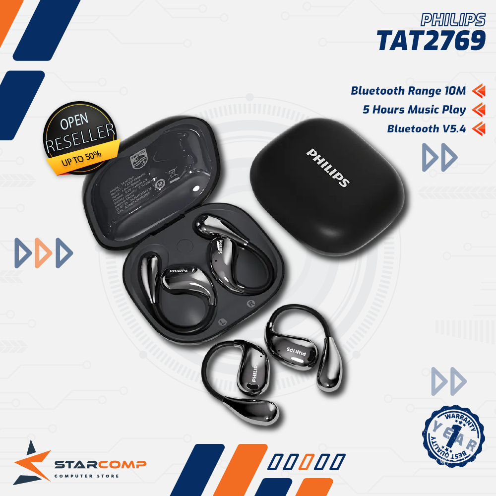 Philips TAT2769 Open Wireless Stereo Bluetooth Earphone Open Ear