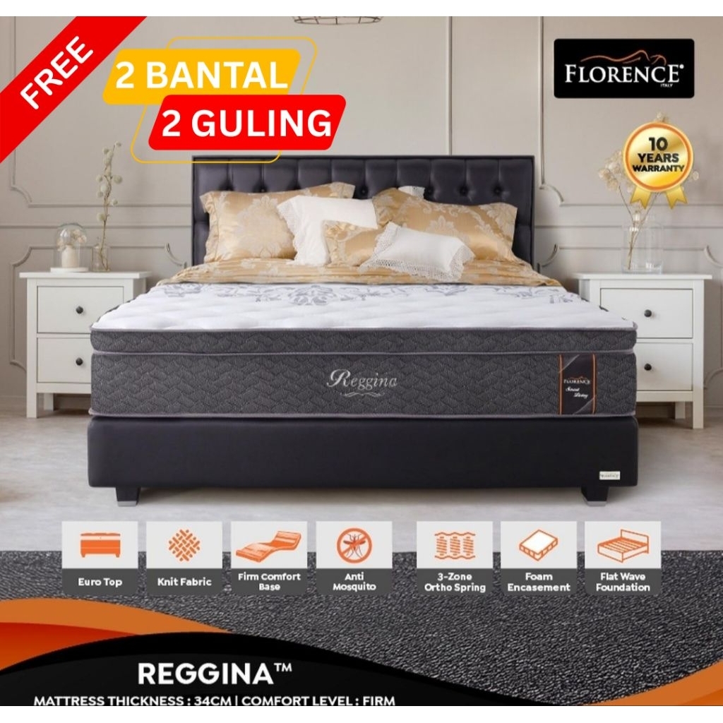 [READY STOCK] MATRAS SPRINGBED FLORENCE REGGINA 180 X 200 X 34 CM | KASUR SPRINGBED FLORENCE REGGINA