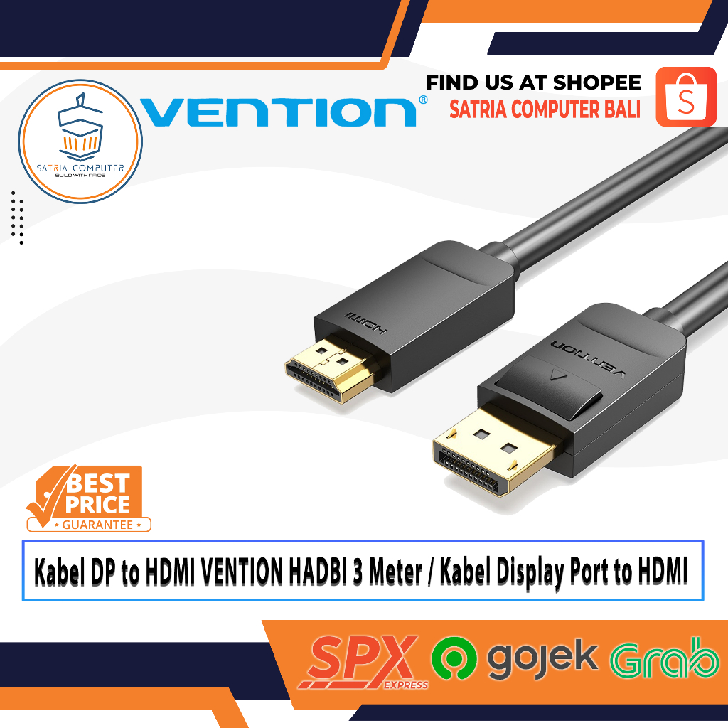 Kabel DP to HDMI VENTION HDMI 3 Meter Kabel Display Port to HDMI