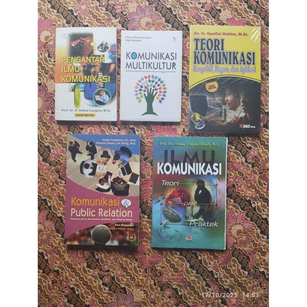 Buku Komunikasi, PENGANTAR ILMU KOMUNIKASI, KOMUNIKASI MULTIKULTURAL, TEORI KOMUNIKASI, KOMUNIKASI &