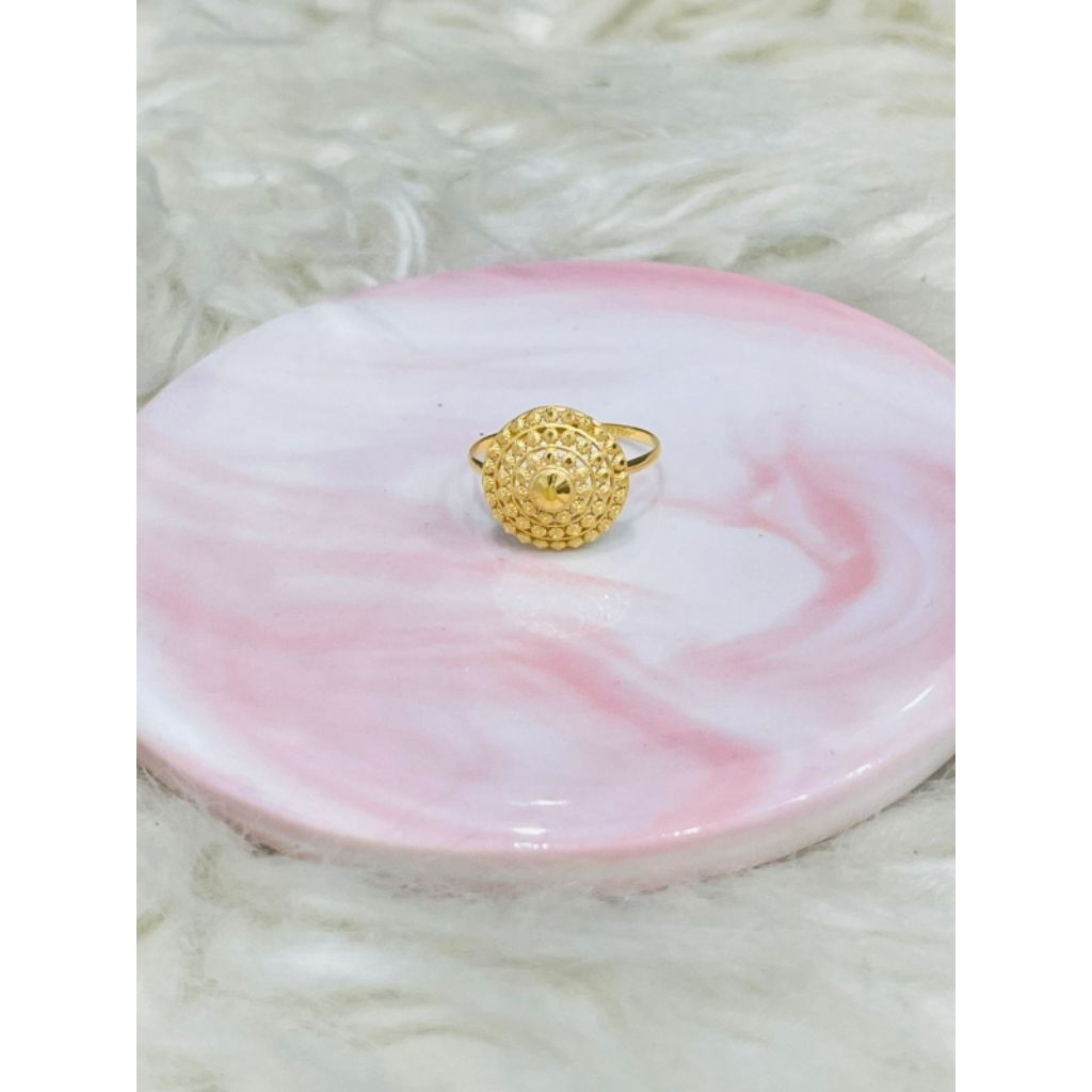cincin borobudur bulat simple uk 16 terbaru elegant emas asli kadar 700